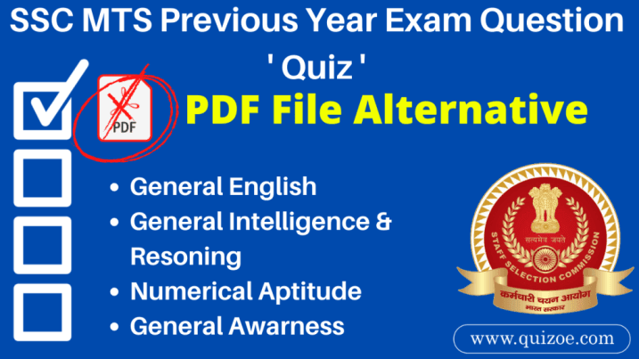 SSC MTS Previous Year Exam Question Quiz